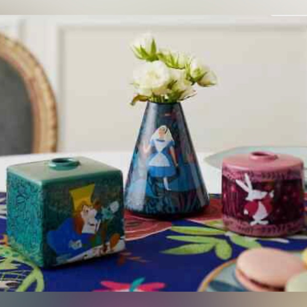 Disney Parks Alice in Wonderland vases